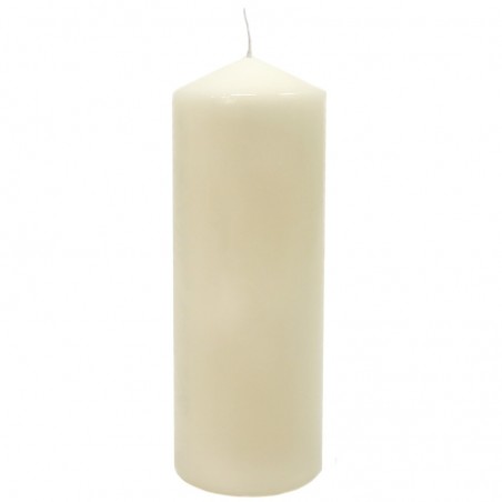2 white decorative candles 7x20cm