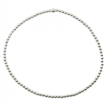 Silver beads elastic bracelet