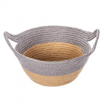 2x-paper-rope-basket-natural-and-grey-handles-25x9cm