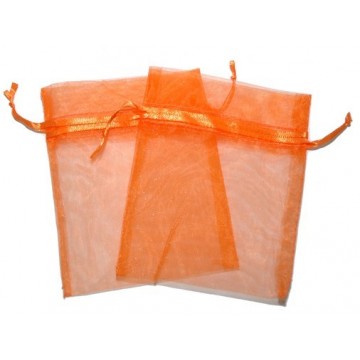 6x8 orange 30pcs organza bags