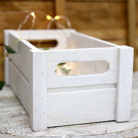 White wooden box 25x14x10.5cm