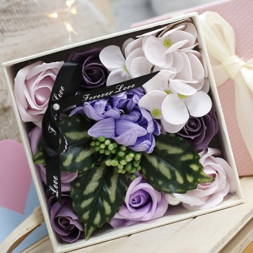 Purple bouquet flowers soap...