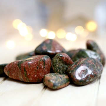 Unakite natural stones 200 gr