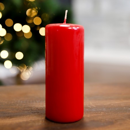 6 decorative candles - red 150x60 mm