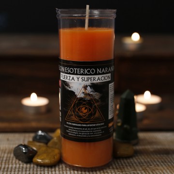 Orange 3 pcs esoteric candle