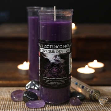 Purple 3 pcs esoteric candle