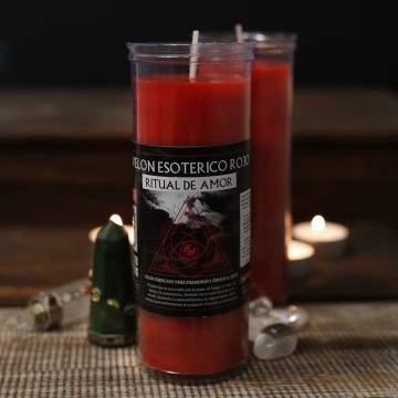 Red 3 pcs esoteric candle