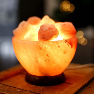 Natural salt lamp - fire bowl
