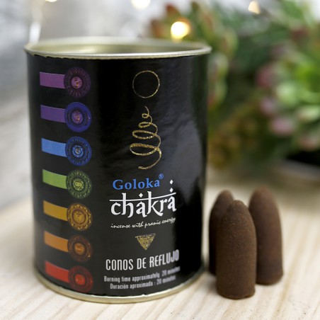 6 Packs 18 Goloka reflux incense cones - chakra