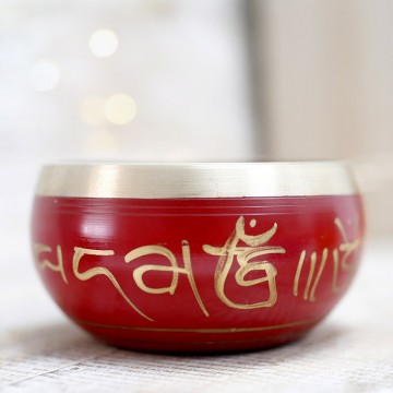 Red Buddha Tibetan Bowl