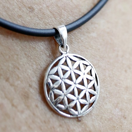 Flower of life silver pendant