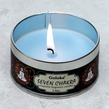 7 Chakras 3 pcs Goloka candle